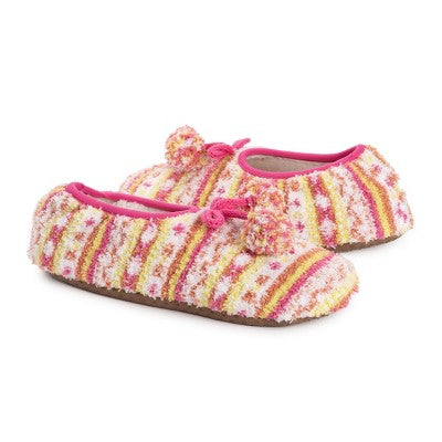 MUK LUKS Women's Terry Ballerina Slipper Sock
