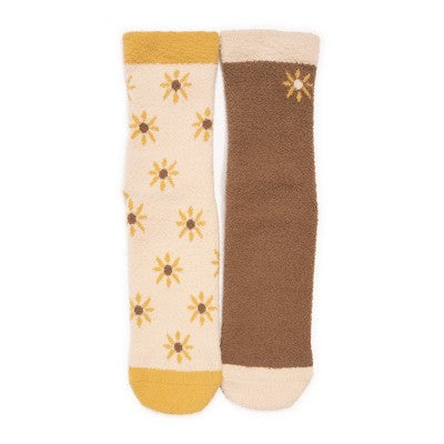 Muk Luks Women's 2 Pack Cozy Compression Socks With Gripper