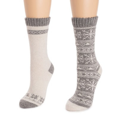 MUK LUKS Women's 2 Pack Wool Socks