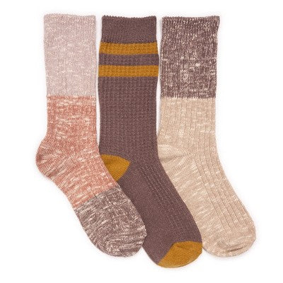 MUK LUKS Women's 3 Pack Boot Socks