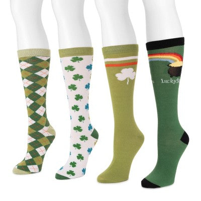MUK LUKS Women's 4 Pack Knee High Sock