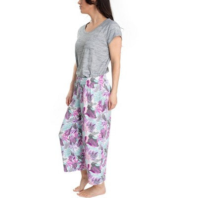 MUK LUKS Womens Chalked Cranberry 2 Piece Pajama Set