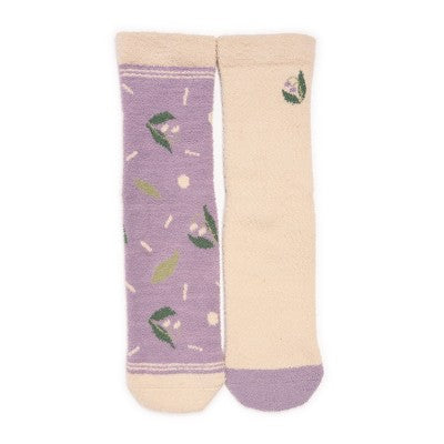 Muk Luks Women's 2 Pack Cozy Compression Socks With Gripper
