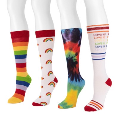 MUK LUKS Women's 4 Pack Knee High Sock
