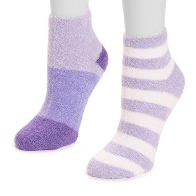 MUK LUKS Women's 2 Pair Pack Aloe Crew Socks