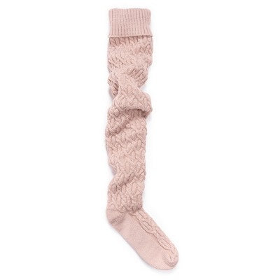 MUK LUKS Women's Chunky Cable Over The Knee Socks