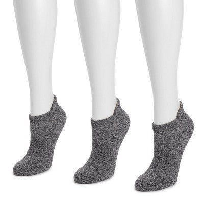 Muk Luks Women's 3 Pack Nylon Compression Ankle Socks