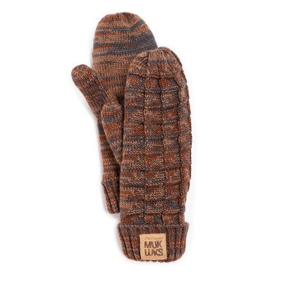 MUK LUKS Women's Patch Pom Mittens