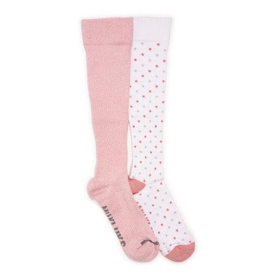 Muk Luks Women's 2 Pack Cotton Compression Knee High Socks
