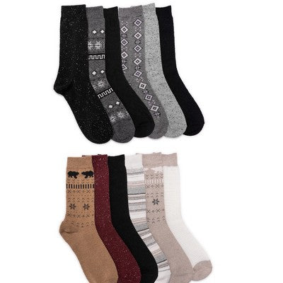 MUK LUKS Women's 12 Pair Pack 8" Boot Socks