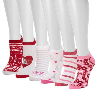 MUK LUKS Women's 6 Pack Ankle Sock