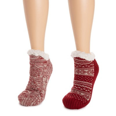 MUK LUKS Women's 2 Pack Short Cabin Sock