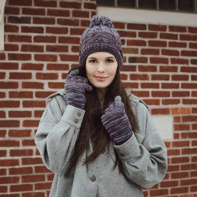 MUK LUKS Women's Patch Pom Mittens