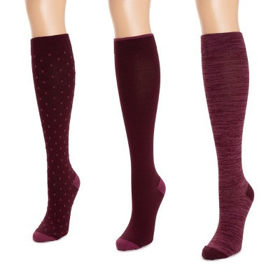 MUK LUKS Women's 2 Pair Pack Compression Socks