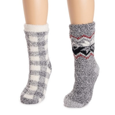 MUK LUKS Women's 2 Pack Cozy Cabin Socks