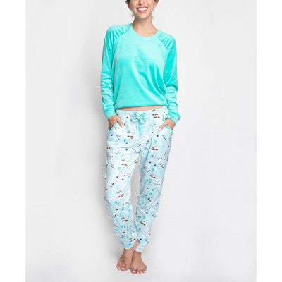 MUK LUKS Women's Cheery Chalet Jogger Set