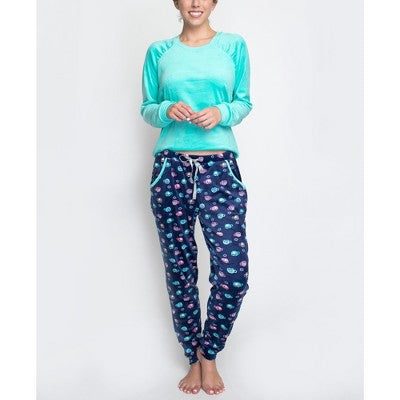 MUK LUKS Women's Cheery Chalet Jogger Set