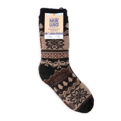  MUK LUKS Men's 2 Pack Fleece Layered Socks