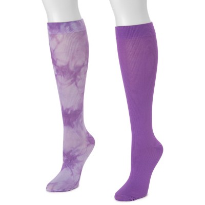  MUK LUKS Women's 2 Pair Pack Compression Socks