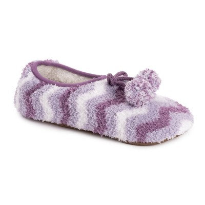  MUK LUKS Women's Terry Ballerina Slipper Sock