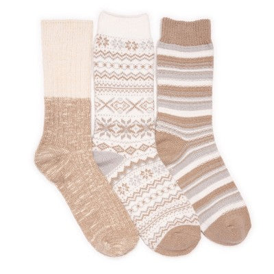  MUK LUKS Women's 3 Pack Boot Socks