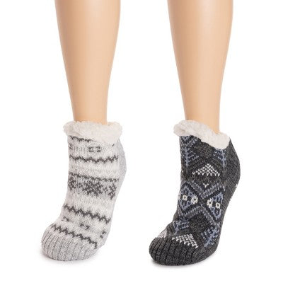  MUK LUKS Women's 2 Pack Short Cabin Sock