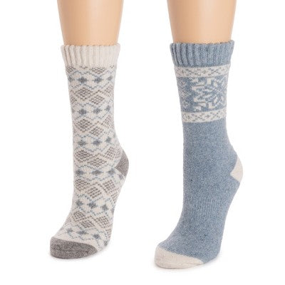  MUK LUKS Women's 2 Pack Wool Socks