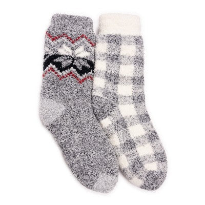  MUK LUKS Women's 2 Pack Cozy Cabin Socks