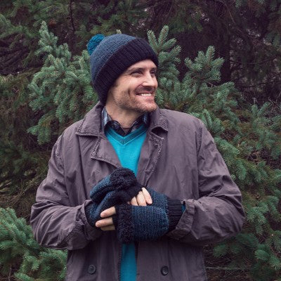  MUK LUKS Men's Flip Mitten, Ebony, OS