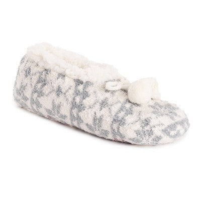  MUK LUKS Women's 4 Pack Ballerina Slipper & Sock Set
