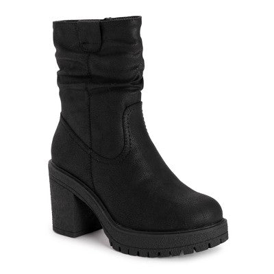  MUK LUKS Women's Riser Pop Heeled Boots