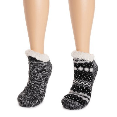  MUK LUKS Women's 2 Pack Short Cabin Sock
