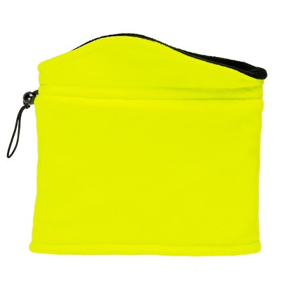  MUK LUKS Quietwear Unisex High Vis Fleece Neck Gaiter, High Vis Green, One Size Fits Most