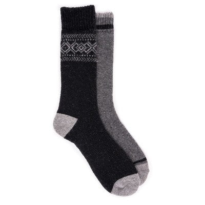  MUK LUKS Men's 2 Pair Pack Wool Socks