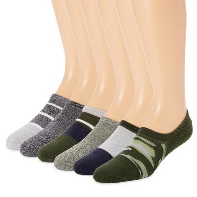  MUK LUKS Men's 6 Pair Pack No Show Socks