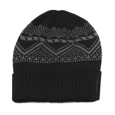  MUK LUKS Men's Cuff Cap With Fleece Lining - Black