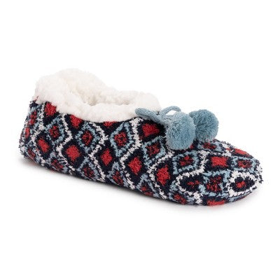  MUK LUKS Women's 4 Pack Ballerina Slipper & Sock Set