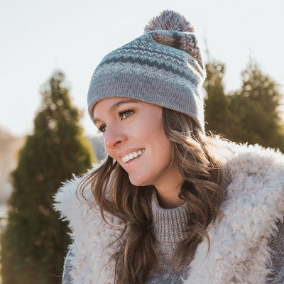  MUK LUKS Women's Patterned Turnback Cuff Slouchie Beanie