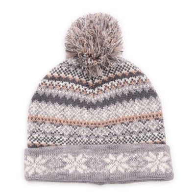  MUK LUKS Women's Patterned Turnback Cuff Slouchie Beanie