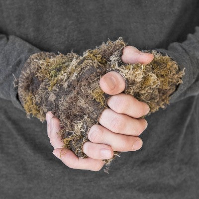  MUK LUKS Quietwear Men's Fingerless Camo Grass Gloves, Grassy, One Size Fits Most