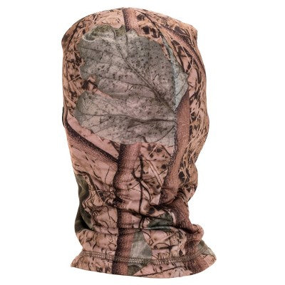  MUK LUKS Quietwear Unisex Reversible Fleece 1-Hole Mask, Adventure Grey/Orange, One Size Fits Most