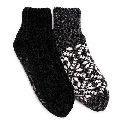  MUK LUKS Women's 2 Pack Chenille Cabin Socks