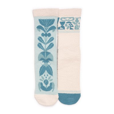  Muk Luks Women's 2 Pack Cozy Compression Socks With Gripper