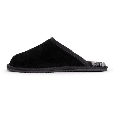  MUK LUKS Men's Dave Printed Berber Suede Scuff