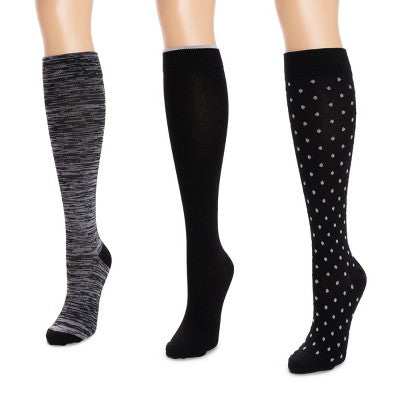  MUK LUKS Women's 2 Pair Pack Compression Socks