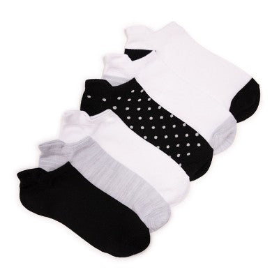  Muk Luks Women's 6 Pack Sporty Ankle Sock, Multi, OS (6-10)
