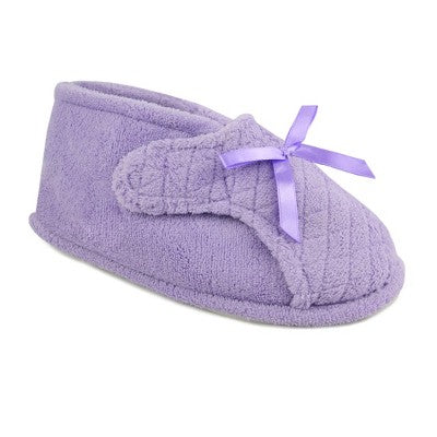  Softones By MUK LUKS Women's Micro Chenille Adjustable Bootie Slippers
