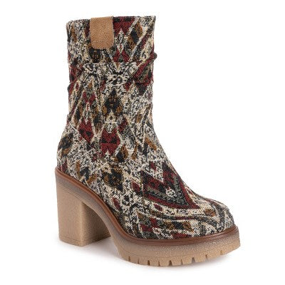  MUK LUKS Women's Riser Pop Heeled Boots