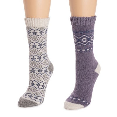  MUK LUKS Women's 2 Pack Wool Socks