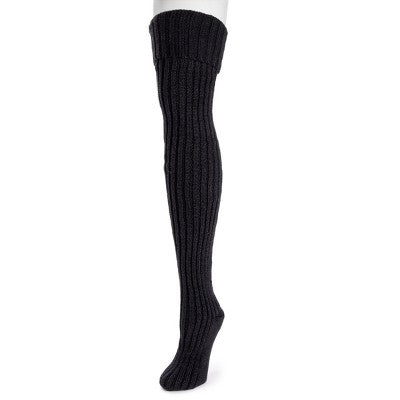  MUK LUKS Women's Chunky Ribbed Over The Knee Socks